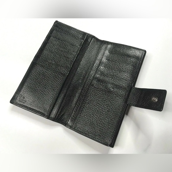 GUCCI VINTAGE LEATHER LONG WALLET - Picture 4 of 11